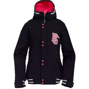 Burton DryRide Varsity Snowboard Jacket Boyfriend Fit Wool Blend Waterproof S